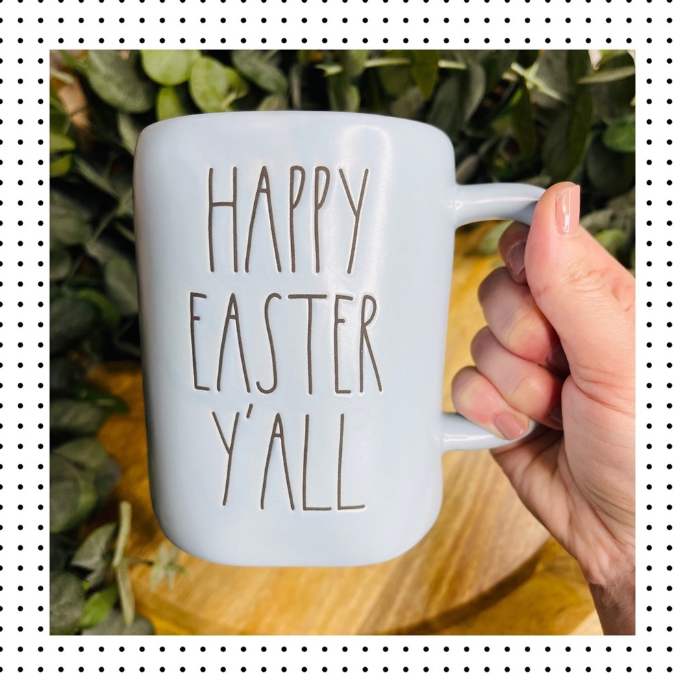NEW Rae Dunn - HAPPY EASTER Y'ALL Blue Mug